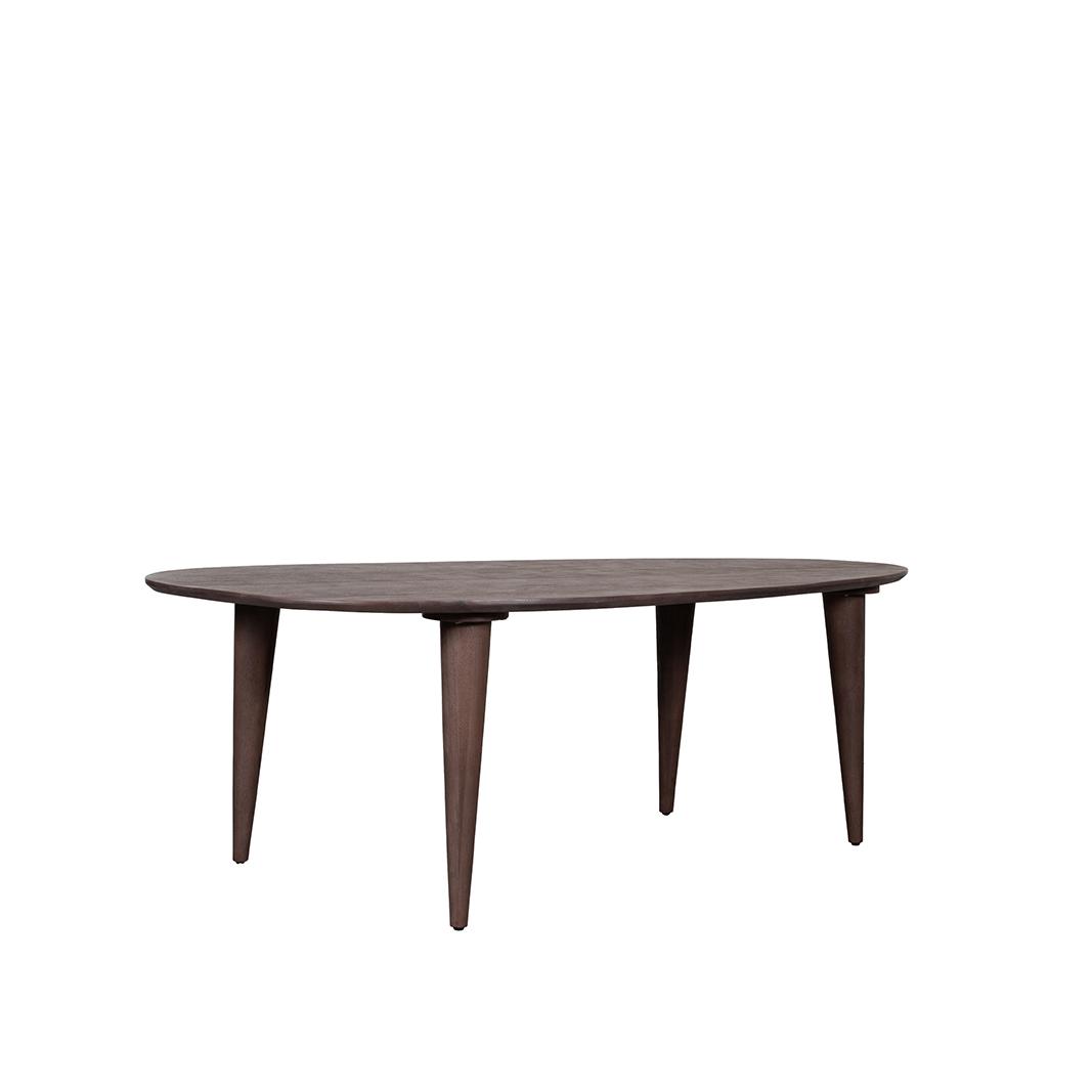  Eetkamertafel Fly - Espresso - Mangohout - 180 cm - Organisch afbeelding 2