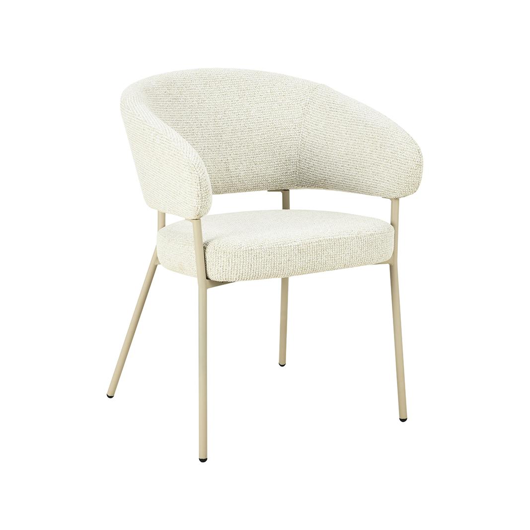  Eetkamerstoel Takumi - Naturel - Prestige - Beige Metale Frame afbeelding 1