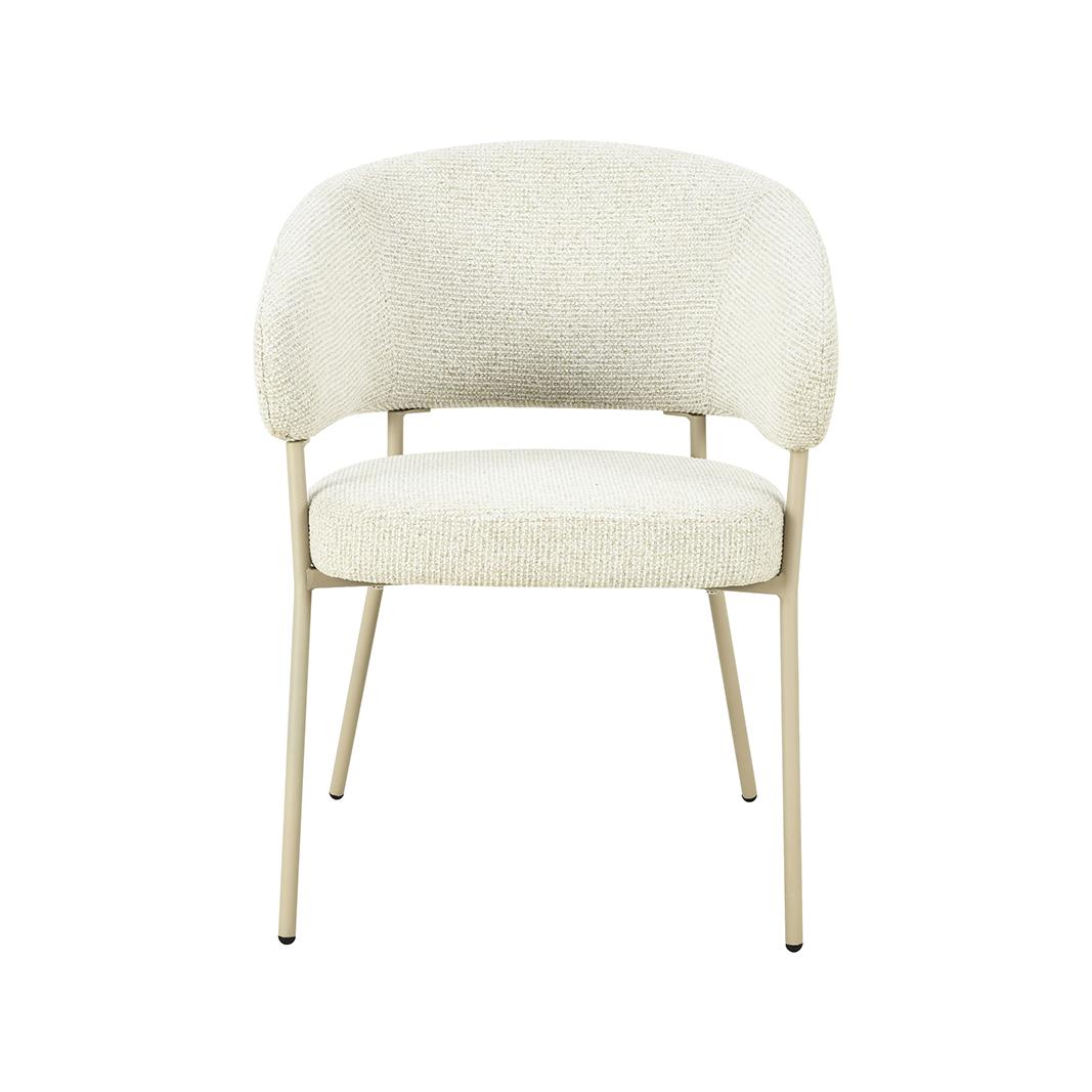  Eetkamerstoel Takumi - Naturel - Prestige - Beige Metale Frame afbeelding 2