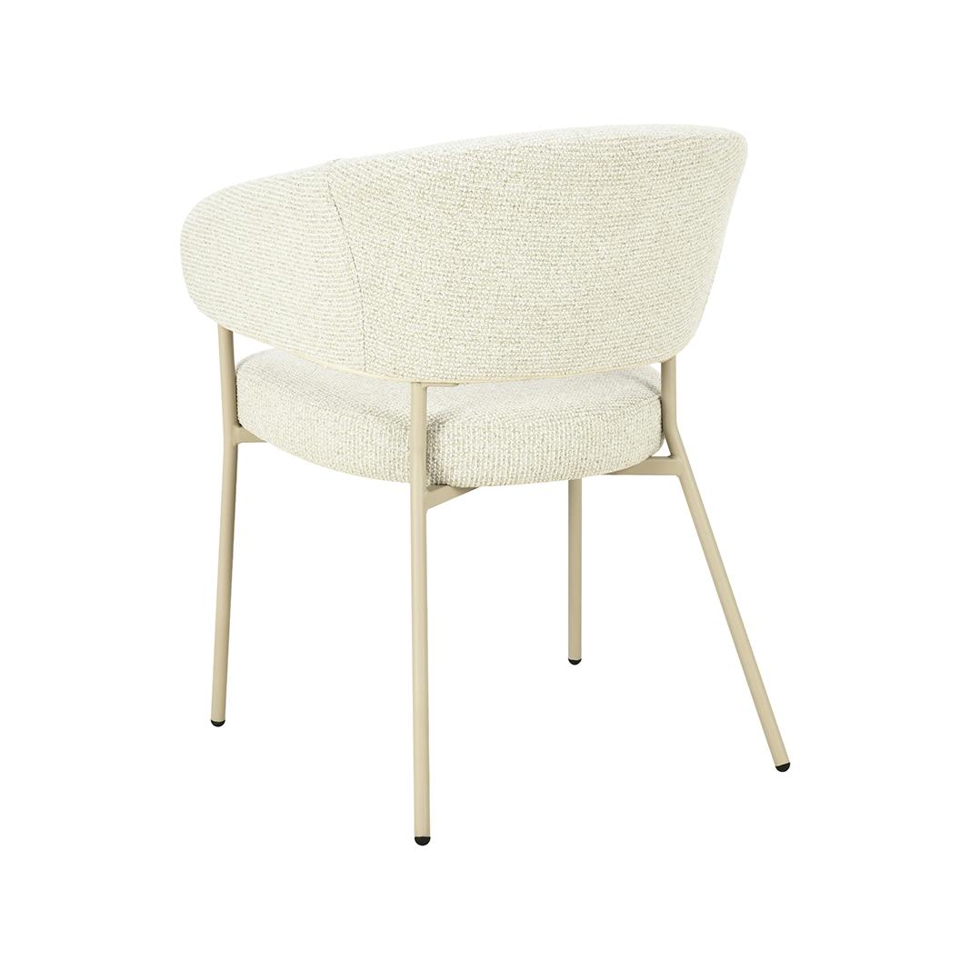  Eetkamerstoel Takumi - Naturel - Prestige - Beige Metale Frame afbeelding 3