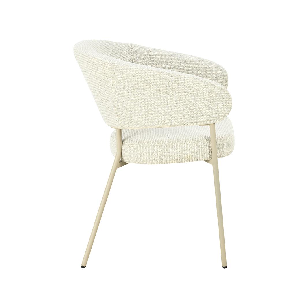 Eetkamerstoel Takumi - Naturel - Prestige - Beige Metale Frame afbeelding 4