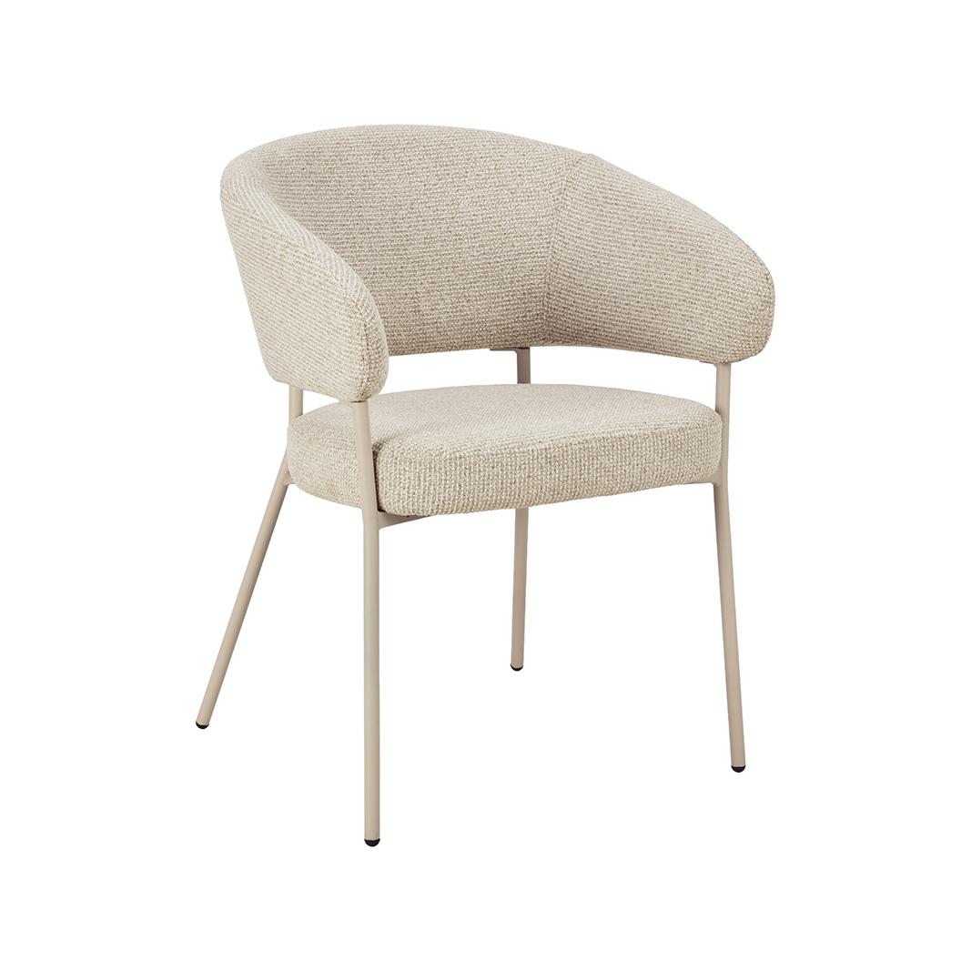  Eetkamerstoel Takumi - Beige - Prestige - Beige Metale Frame afbeelding 1