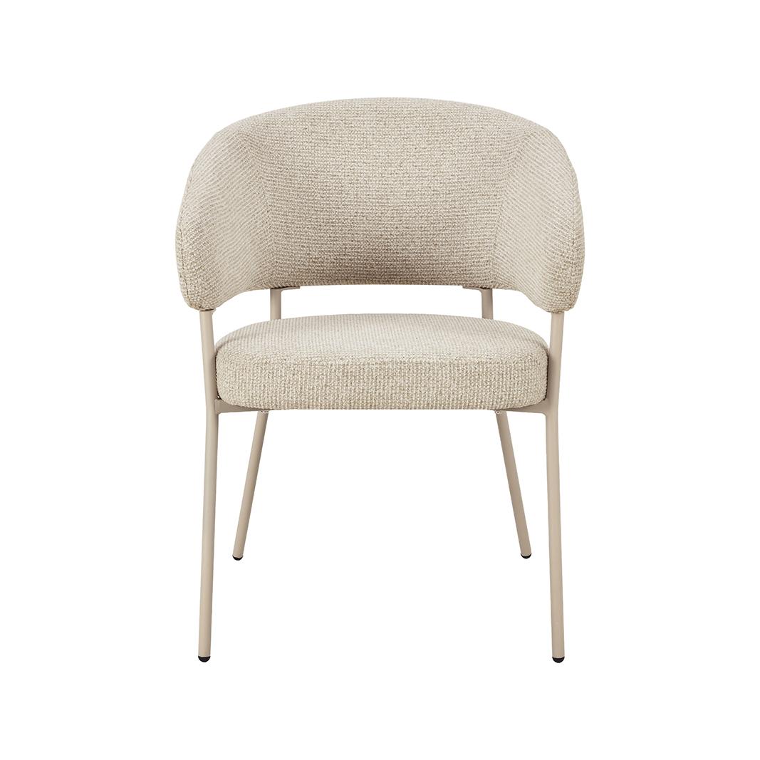  Eetkamerstoel Takumi - Beige - Prestige - Beige Metale Frame afbeelding 2