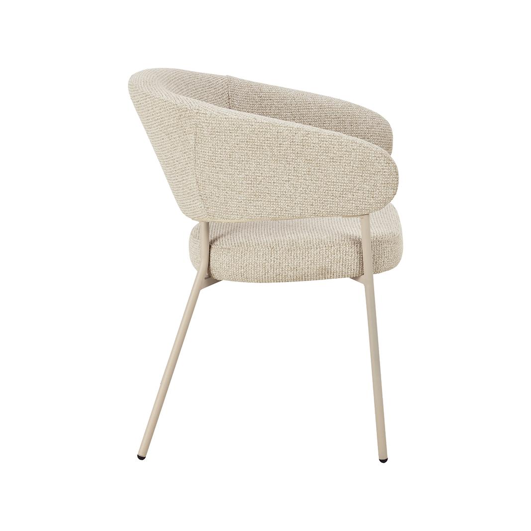  Eetkamerstoel Takumi - Beige - Prestige - Beige Metale Frame afbeelding 3