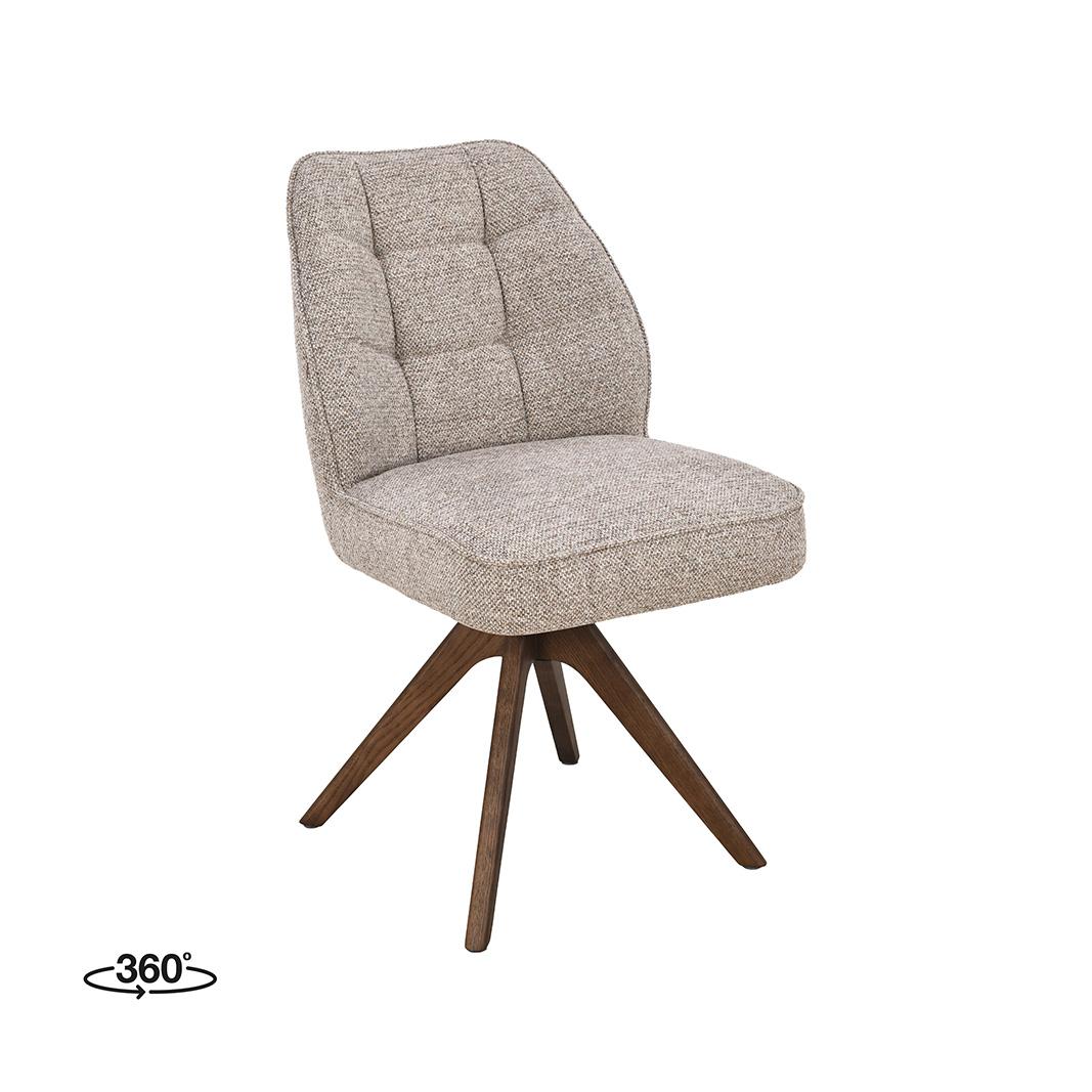  Eetkamerstoel Yuto - Naturel - Prestige - Walnoot Houten Frame afbeelding 1