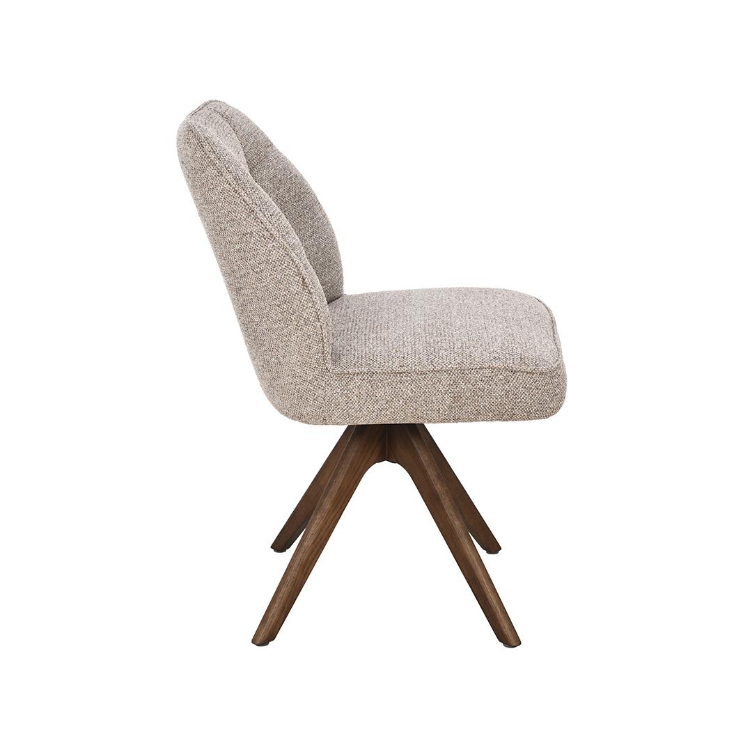  Eetkamerstoel Yuto - Naturel - Prestige - Walnoot Houten Frame afbeelding 5