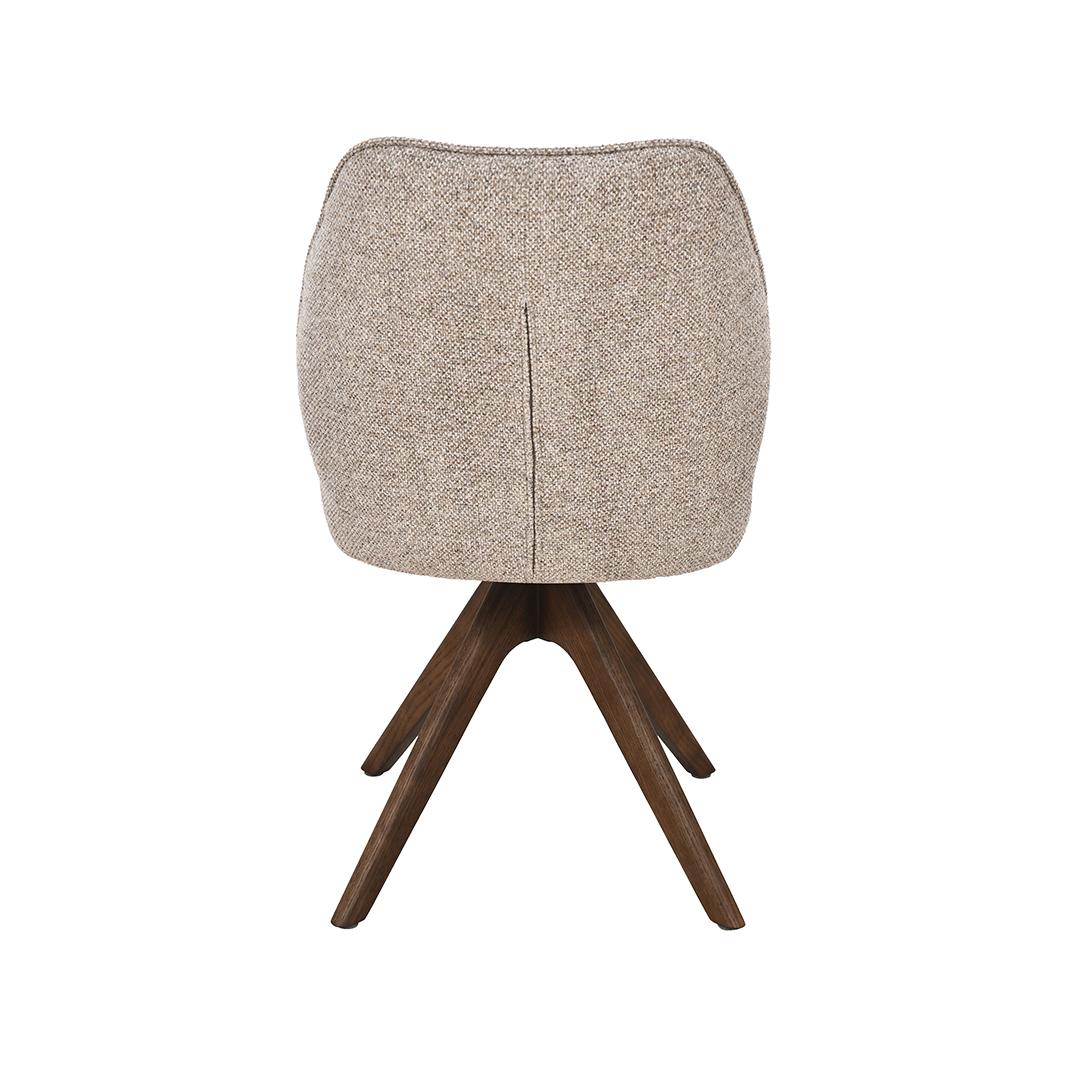  Eetkamerstoel Yuto - Naturel - Prestige - Walnoot Houten Frame afbeelding 6