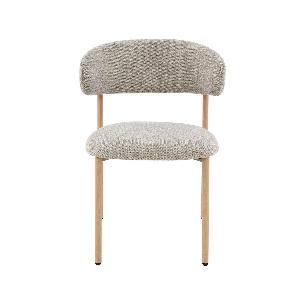  Eetkamerstoel Kaito - Beige - Prestige - Naturel Houten Frame afbeelding 2