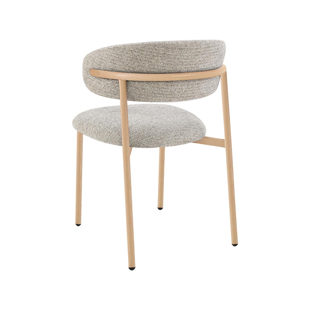  Eetkamerstoel Kaito - Beige - Prestige - Naturel Houten Frame afbeelding 3