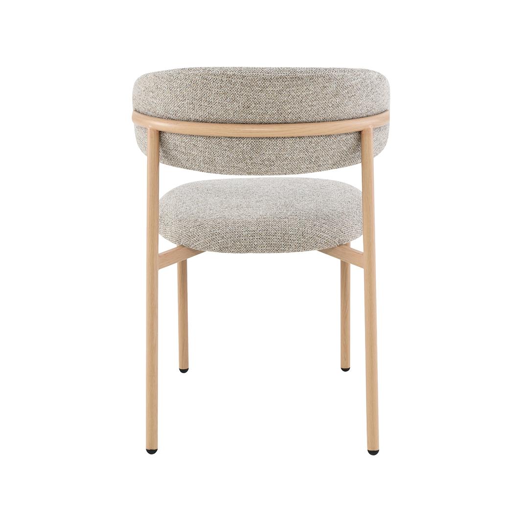  Eetkamerstoel Kaito - Beige - Prestige - Naturel Houten Frame afbeelding 5