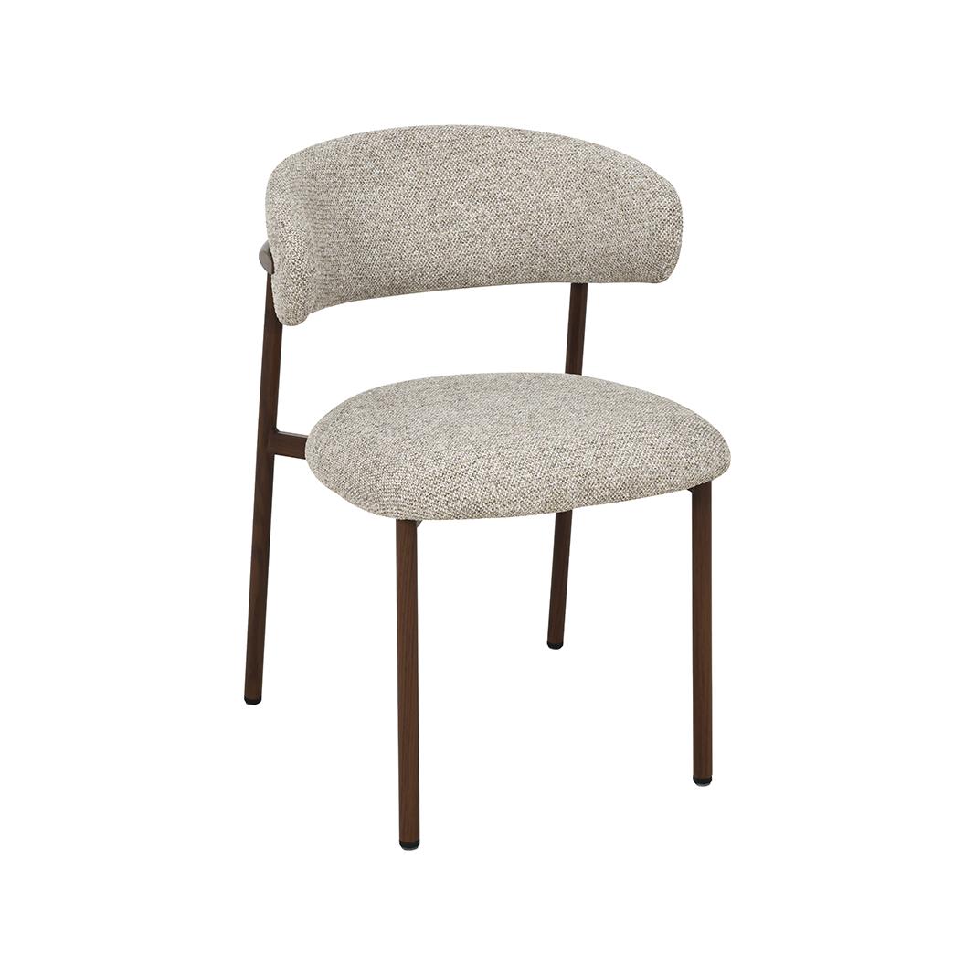  Eetkamerstoel Kaito - Beige - Prestige - Walnoot Houten Frame afbeelding 1