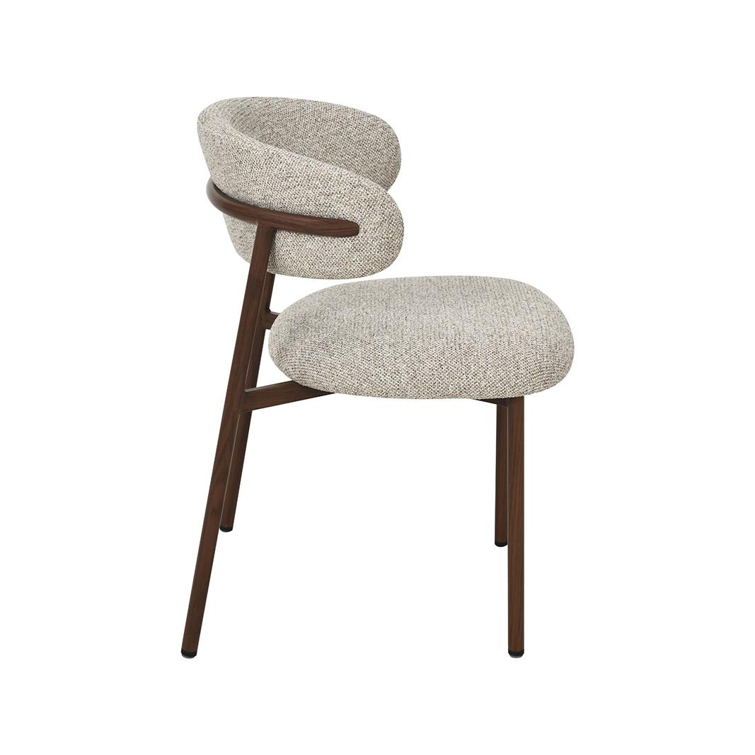  Eetkamerstoel Kaito - Beige - Prestige - Walnoot Houten Frame afbeelding 4