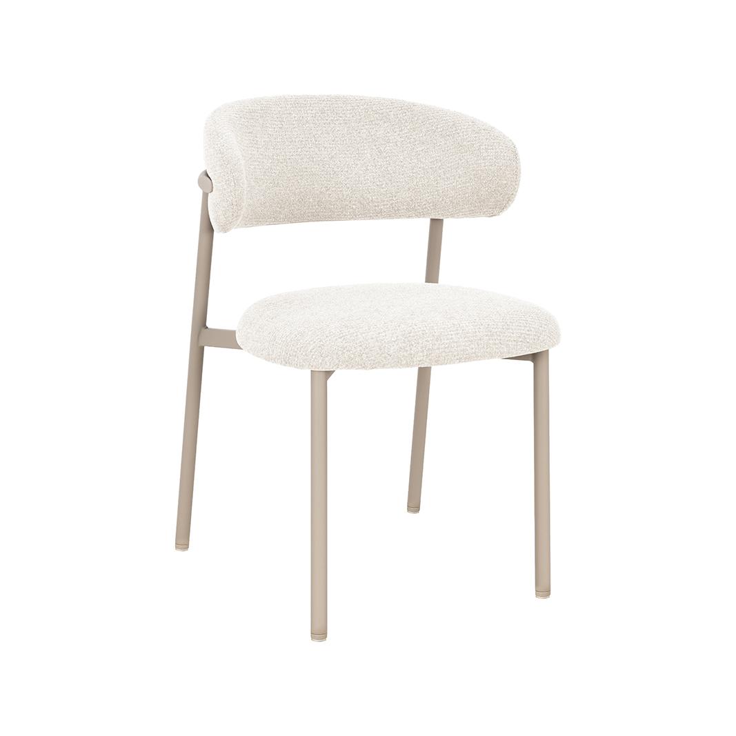  Eetkamerstoel Kaito - Naturel - Prestige - Beige Metalen Frame afbeelding 1