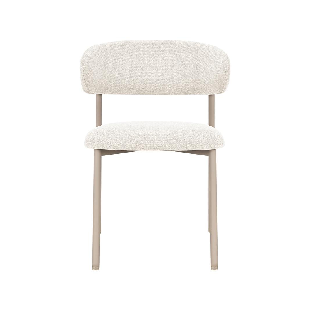  Eetkamerstoel Kaito - Naturel - Prestige - Beige Metalen Frame afbeelding 2