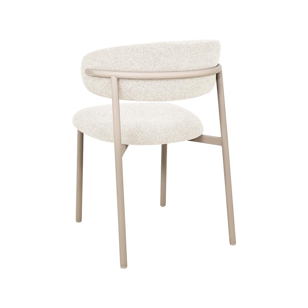  Eetkamerstoel Kaito - Naturel - Prestige - Beige Metalen Frame afbeelding 3