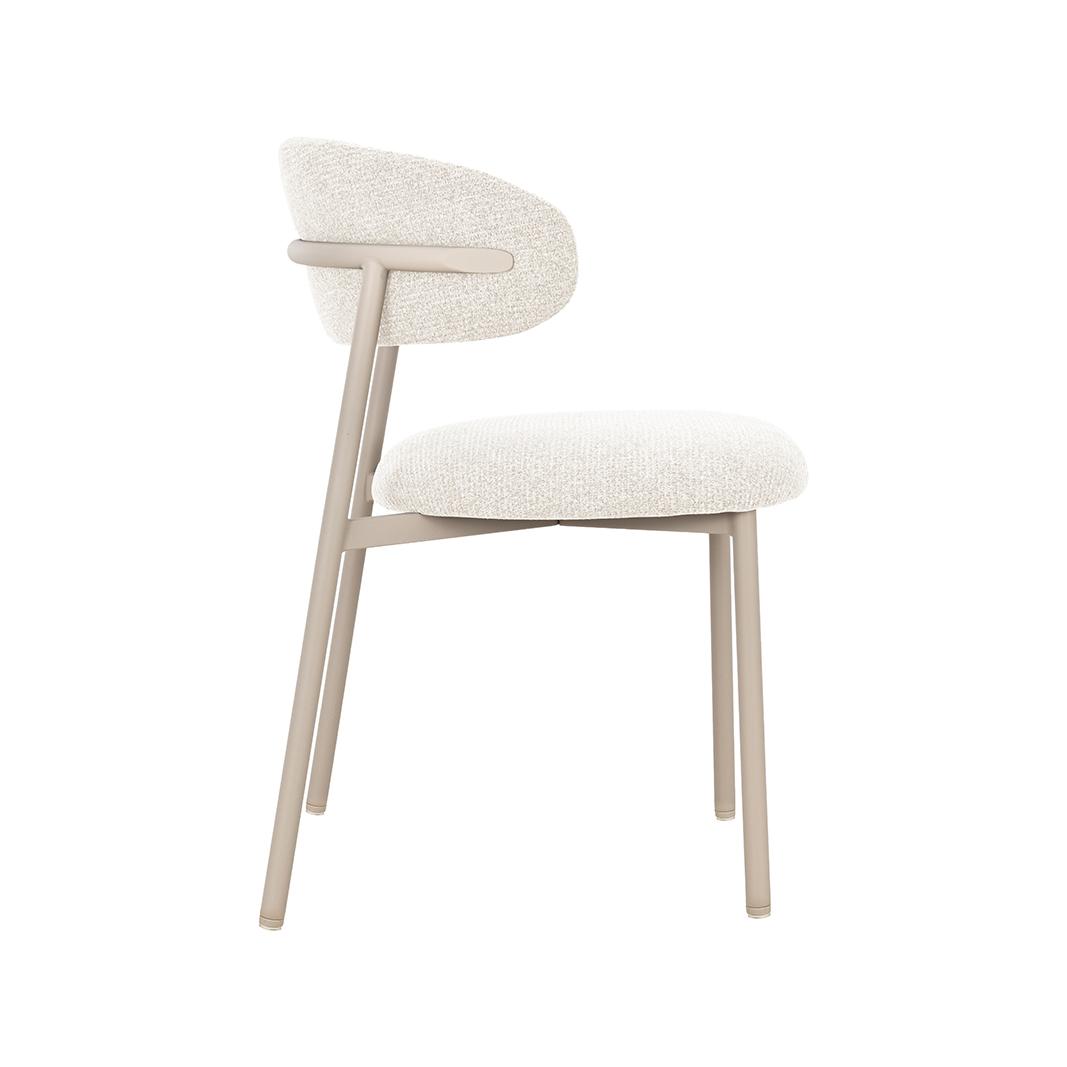  Eetkamerstoel Kaito - Naturel - Prestige - Beige Metalen Frame afbeelding 4
