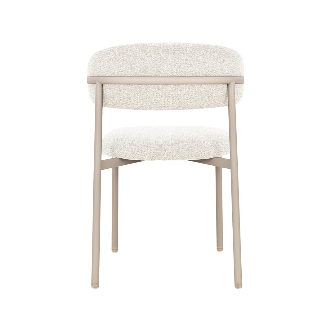  Eetkamerstoel Kaito - Naturel - Prestige - Beige Metalen Frame afbeelding 5