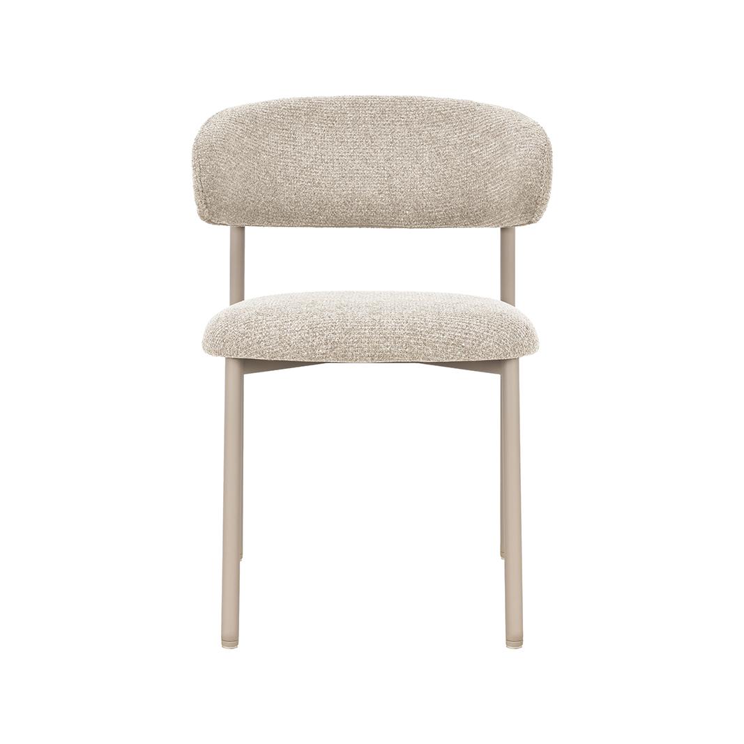  Eetkamerstoel Kaito - Beige - Prestige - Beige Metalen Frame afbeelding 2