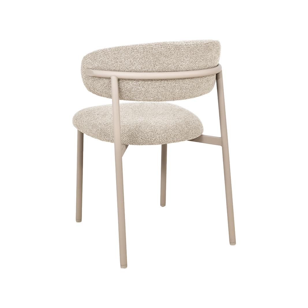  Eetkamerstoel Kaito - Beige - Prestige - Beige Metalen Frame afbeelding 3