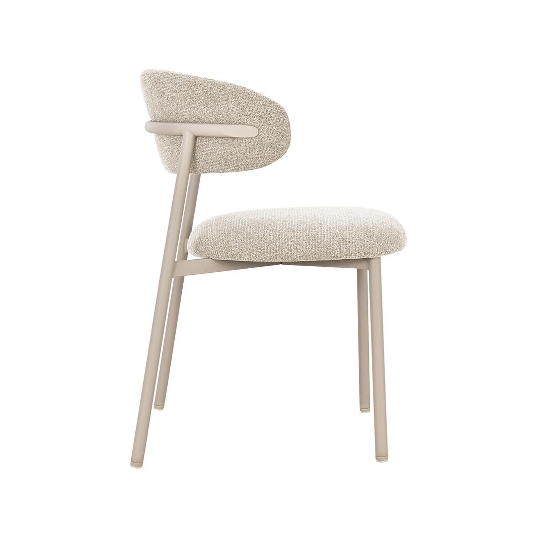  Eetkamerstoel Kaito - Beige - Prestige - Beige Metalen Frame afbeelding 4