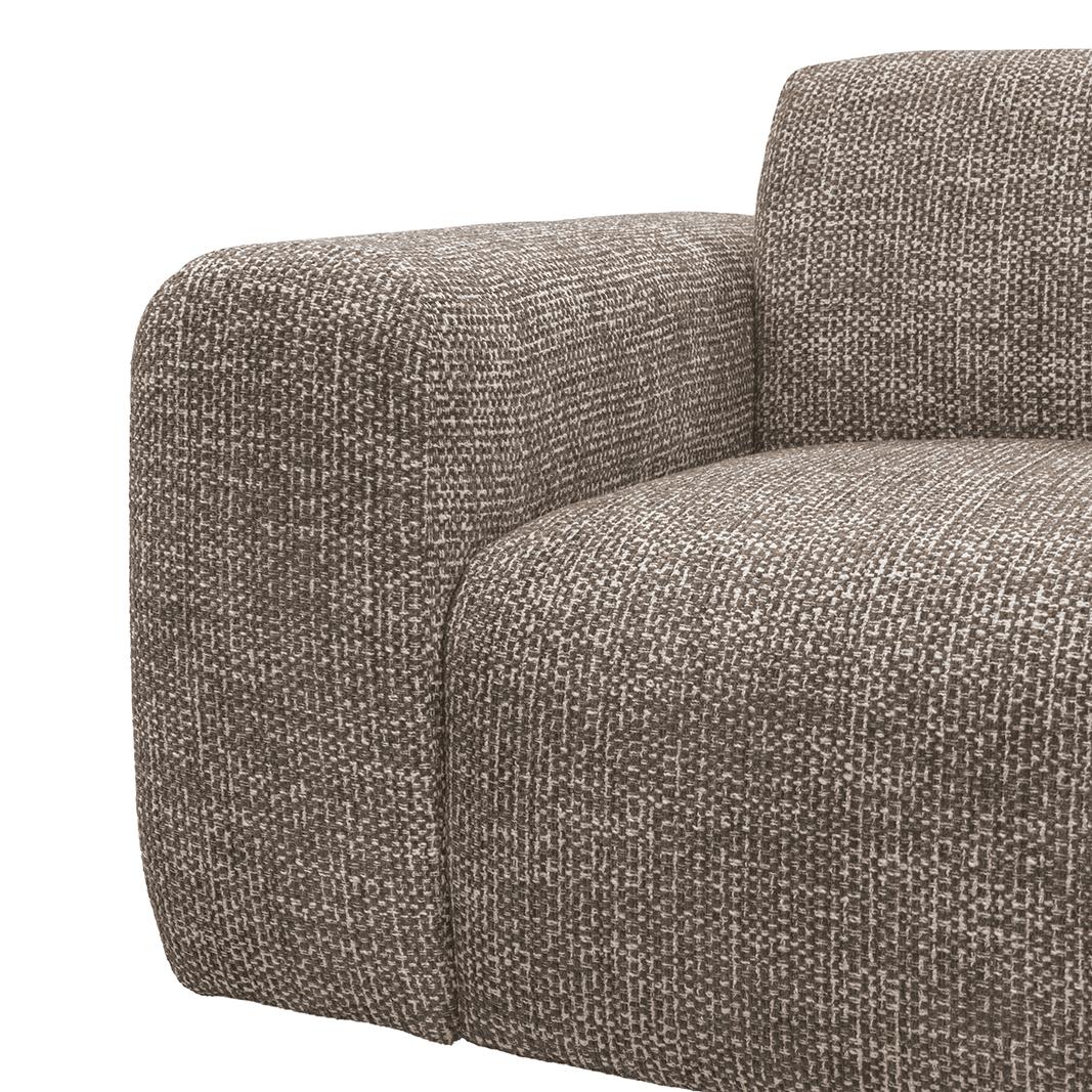  Hoekbank Verona - Taupe - Geweven - Rechts Voorstaand afbeelding 4