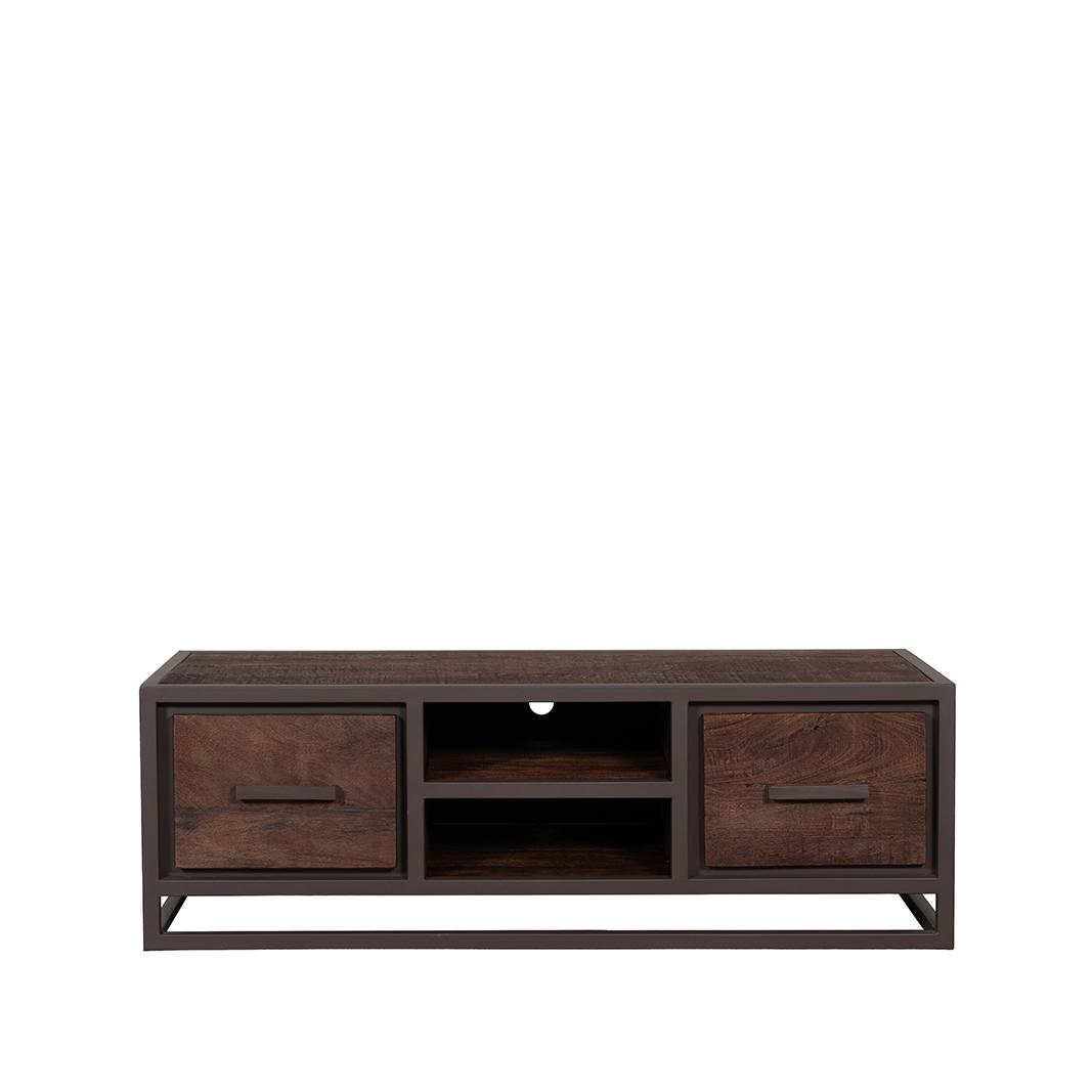  Tv-meubel Peru - Espresso - Mangohout - 120 cm afbeelding 1