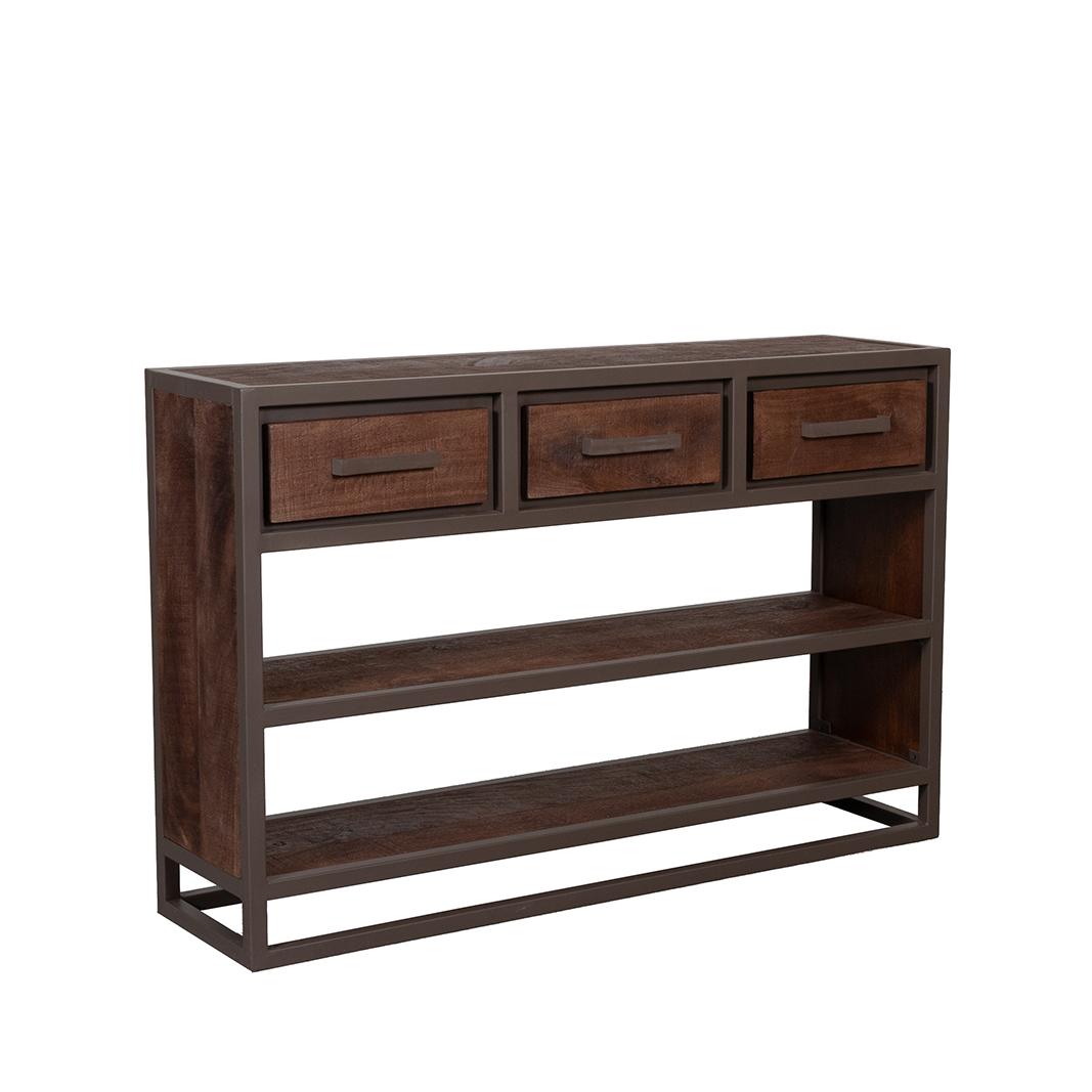  Sidetable Peru - Espresso - Mangohout - 115 cm afbeelding 2