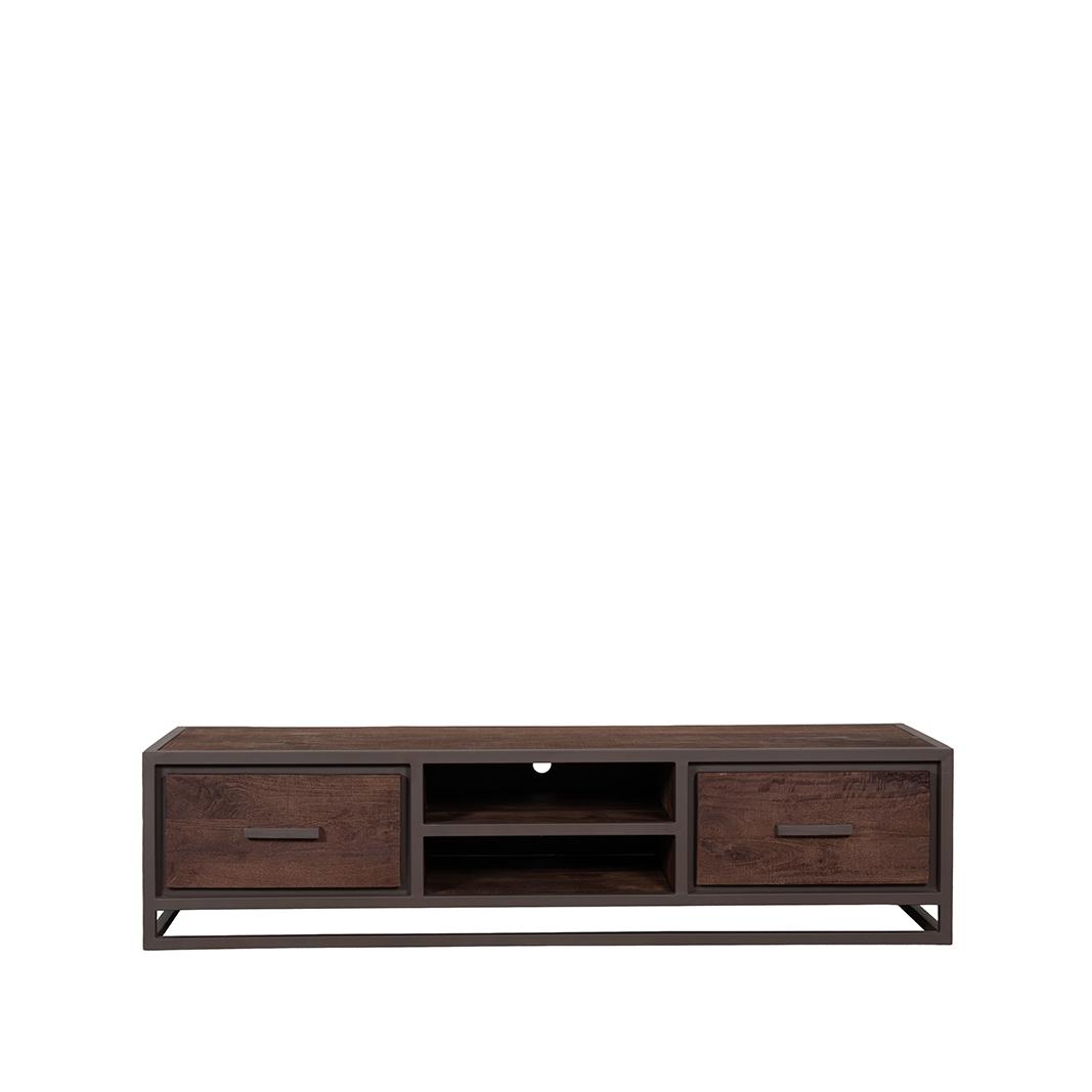  Tv-meubel Peru - Espresso - Mangohout - 160 cm afbeelding 1