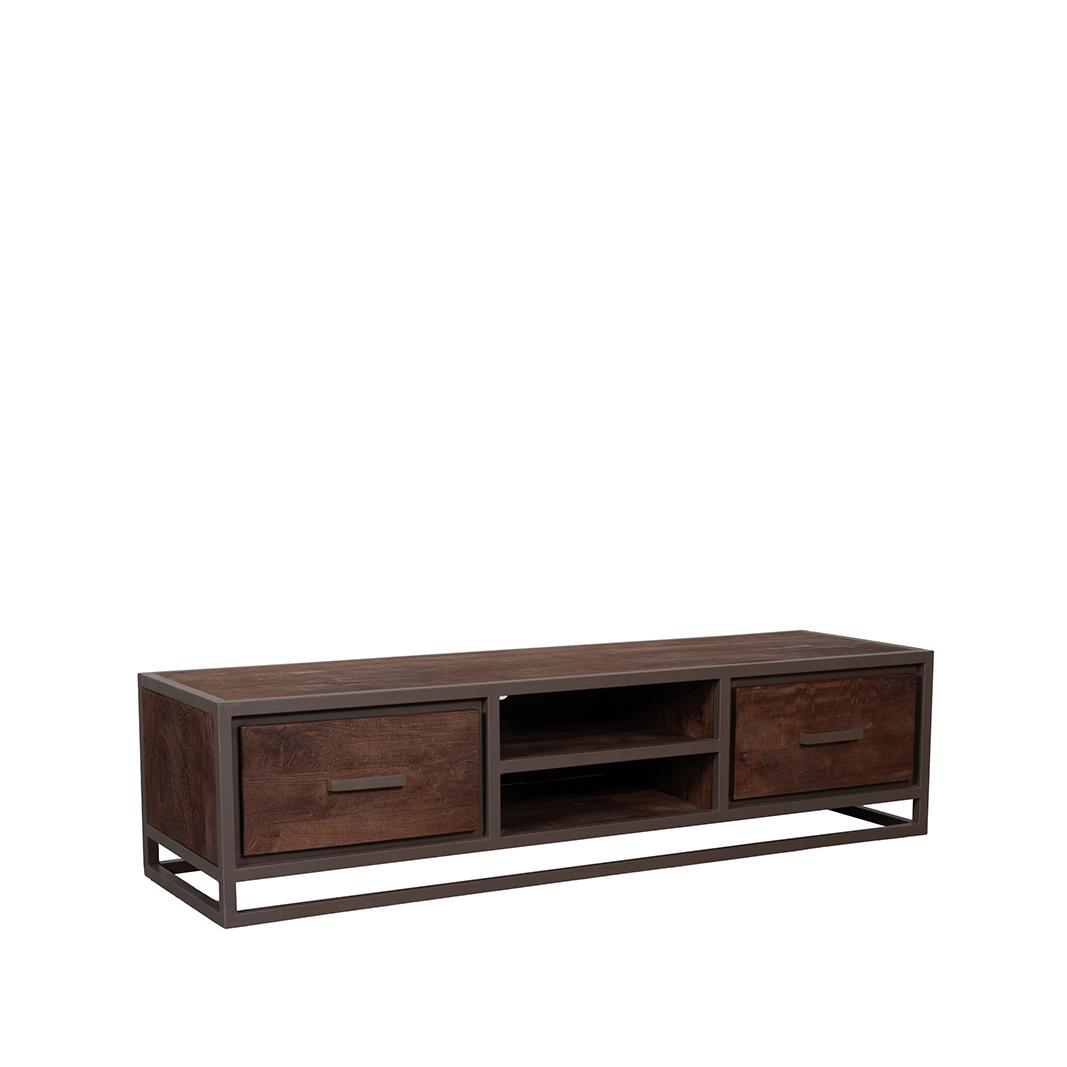  Tv-meubel Peru - Espresso - Mangohout - 160 cm afbeelding 2