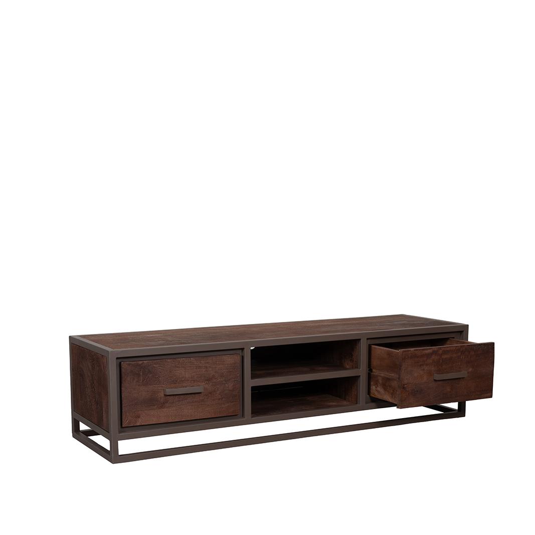  Tv-meubel Peru - Espresso - Mangohout - 160 cm afbeelding 3