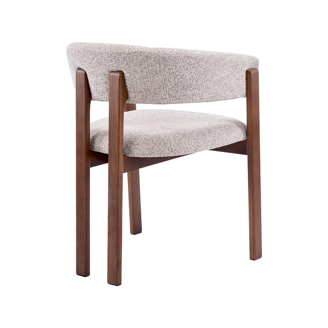  Eetkamerstoel Osaka - Beige - Geweven - Walnoot Houten Frame afbeelding 4