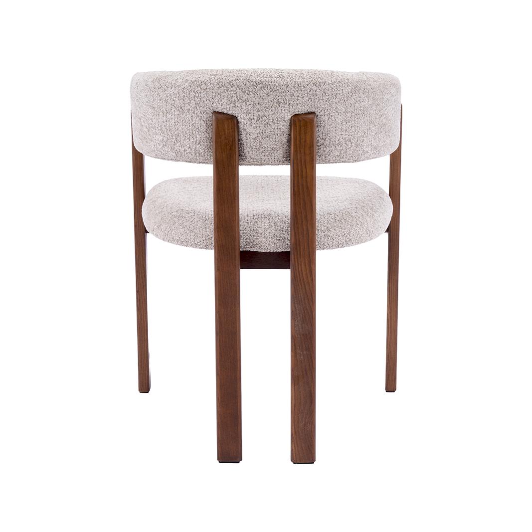  Eetkamerstoel Osaka - Beige - Geweven - Walnoot Houten Frame afbeelding 5