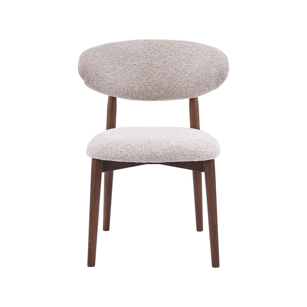  Eetkamerstoel Kyoto - Beige - Geweven - Walnoot Houten Frame afbeelding 2