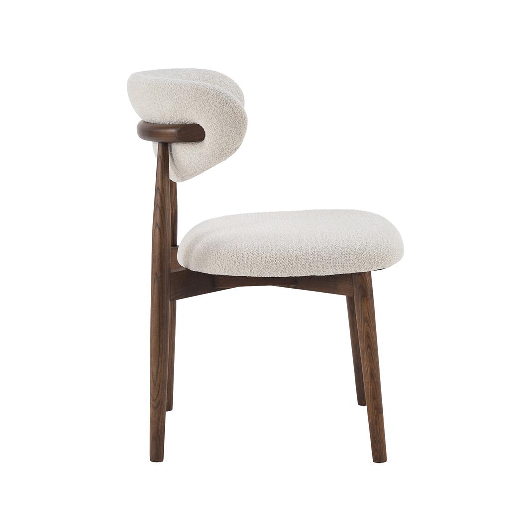  Eetkamerstoel Kyoto - Naturel - Geweven - Walnoot Houten Frame afbeelding 3