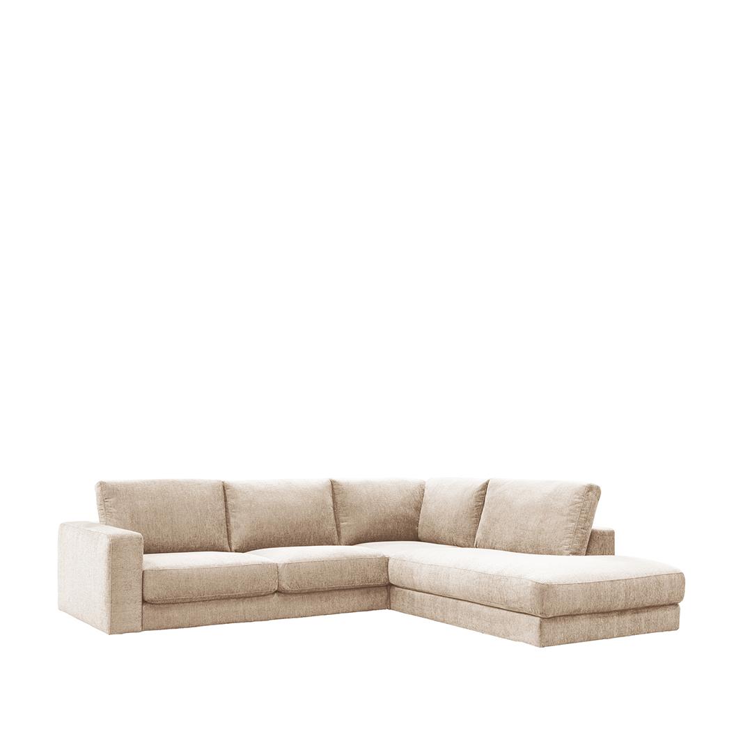  Hoekbank Valero - Naturel - Chenille - Rechts Voorstaand afbeelding 2