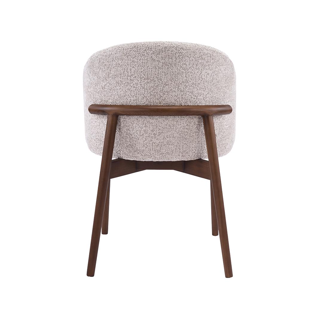  Eetkamerstoel Nagano - Beige - Geweven - Walnoot Houten Frame afbeelding 5