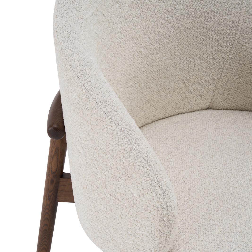  Eetkamerstoel Nagano - Naturel - Geweven - Walnoot Houten Frame afbeelding 6