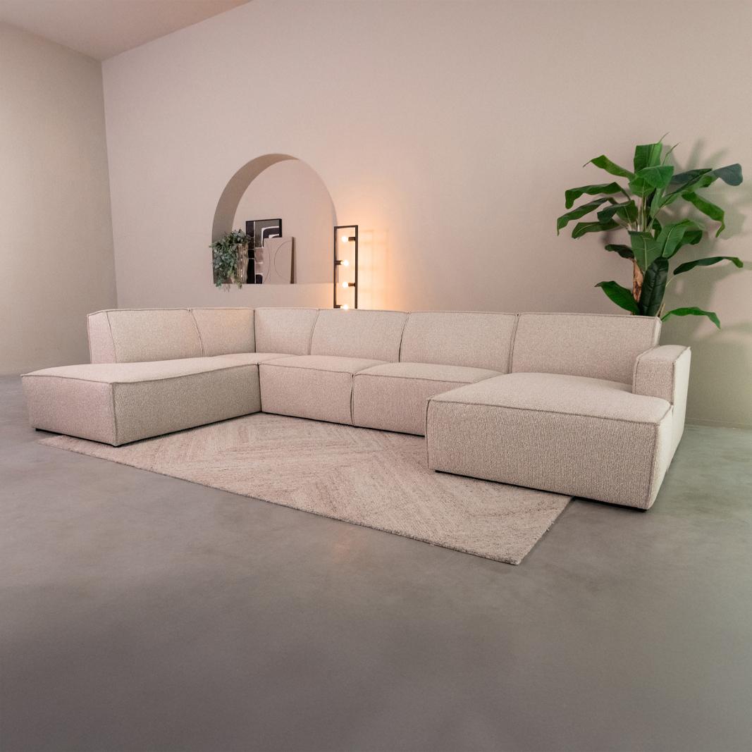  Bank Kay - Naturel - Boucle - Links Voorstaand afbeelding 1