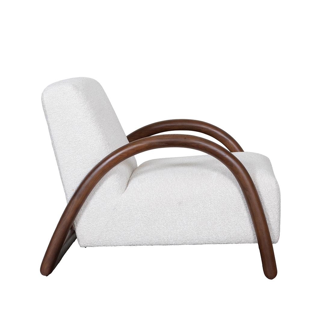  Fauteuil Viggo - Naturel - Geweven - Walnoot Houten Frame afbeelding 4