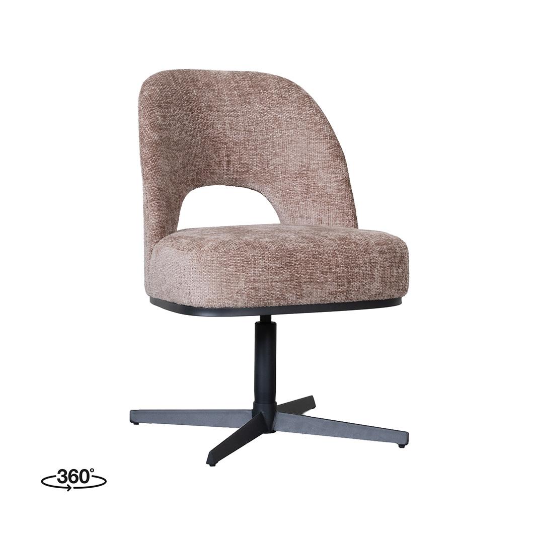  Eetkamerstoelen Port Grimaud - Taupe - Chenille afbeelding 1