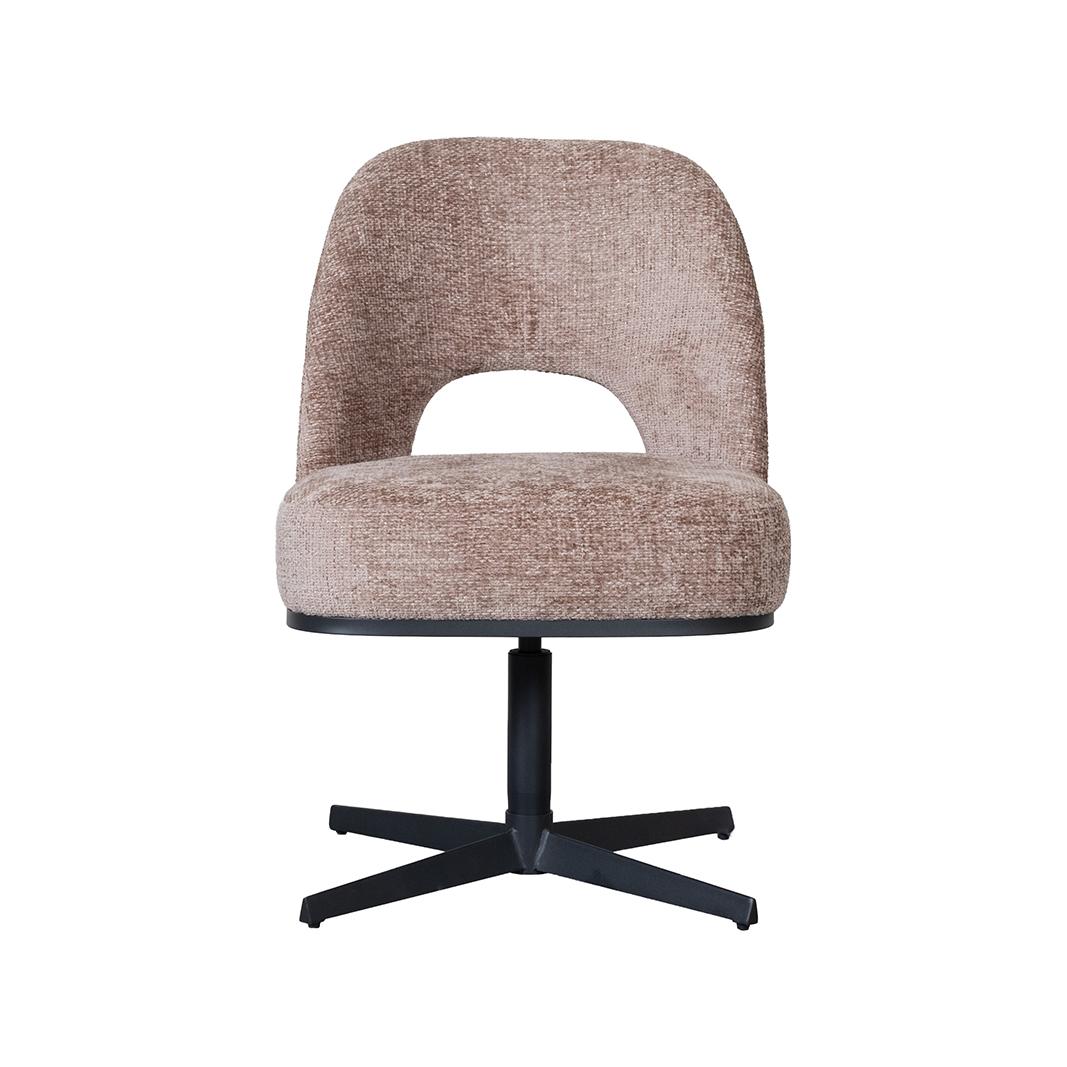  Eetkamerstoelen Port Grimaud - Taupe - Chenille afbeelding 3