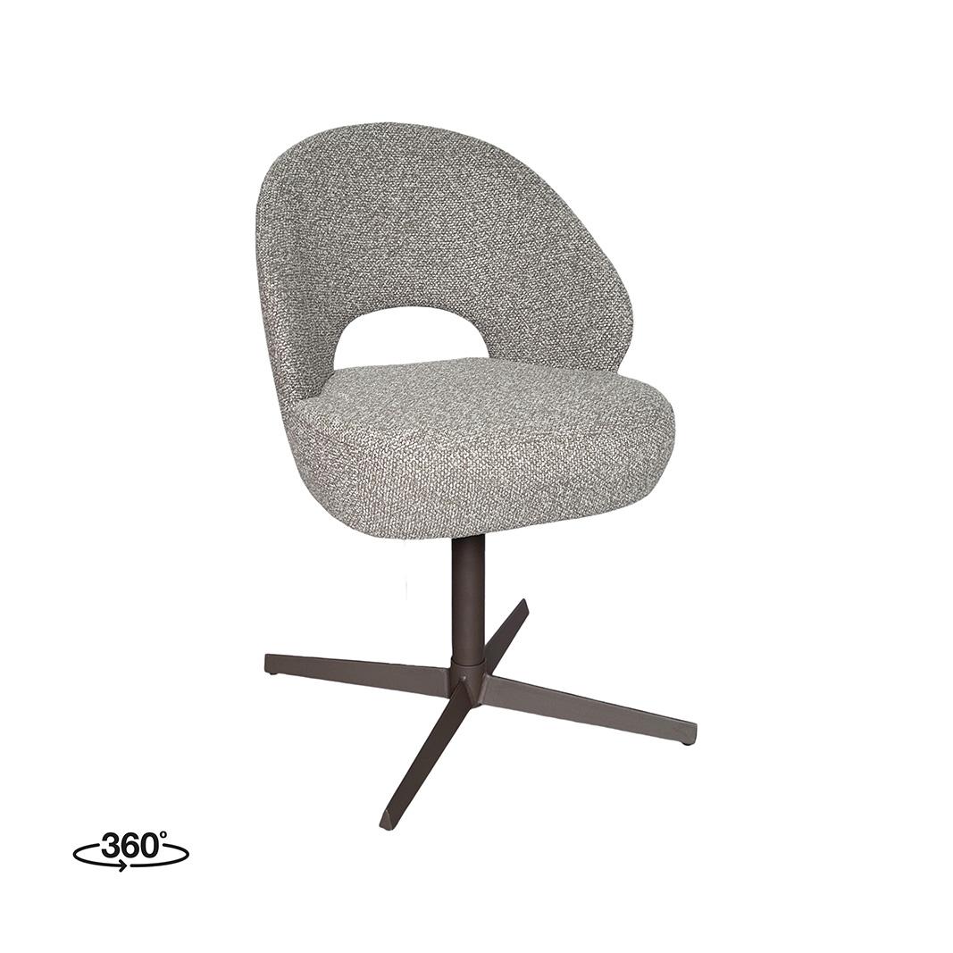  Eetkamerstoelen Saint Tropez - Mushroom - Boucle afbeelding 1