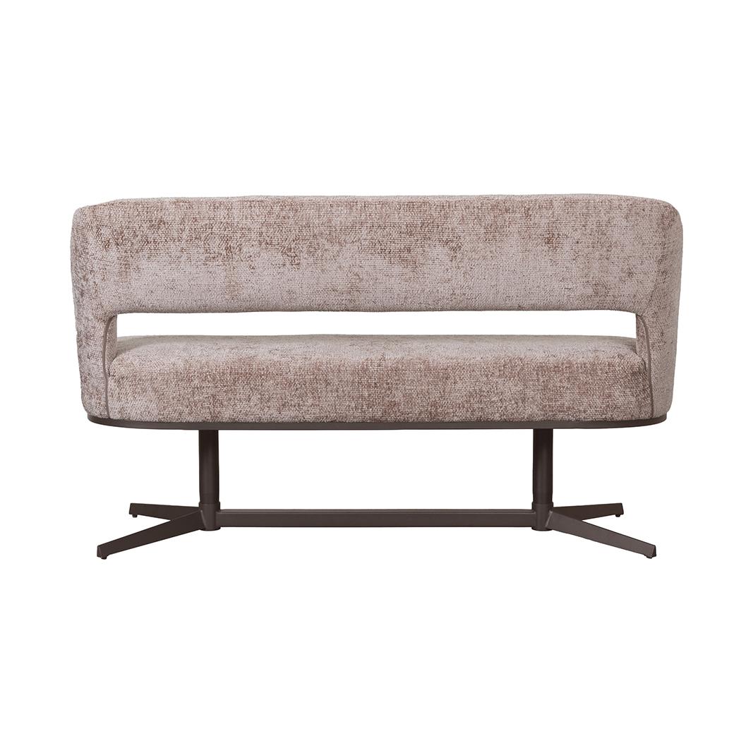  Eetkamerbanken Port Grimaud - Taupe - Chenille afbeelding 4