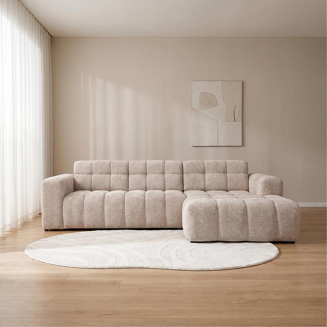  Hoekbank Luna - Naturel - Toro - Loungebank Rechts afbeelding 1