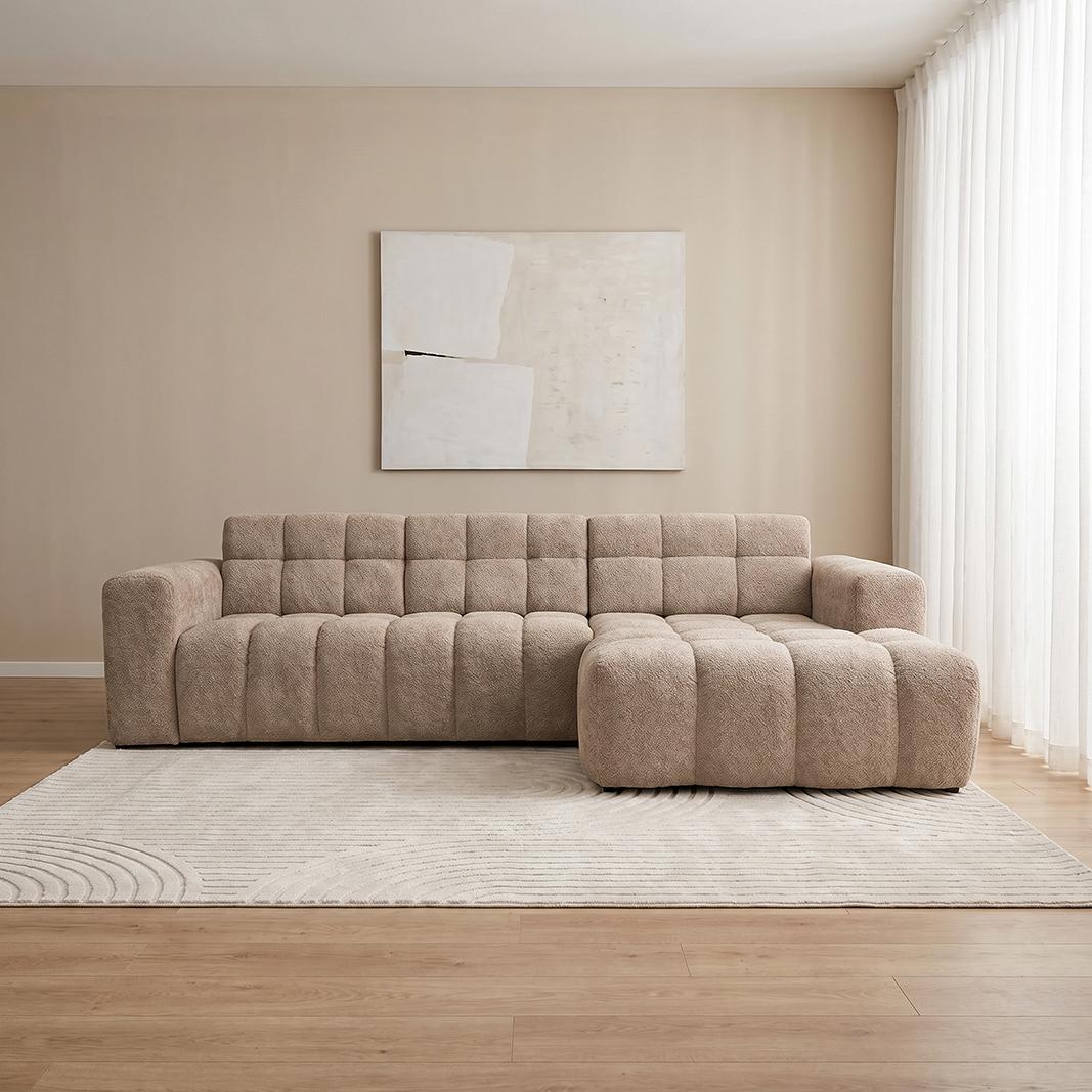  Hoekbank Luna - Taupe - Toro - Loungebank Rechts afbeelding 1