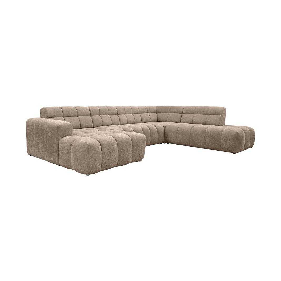  Hoekbank Luna - Taupe - Toro - U-Bank Rechts afbeelding 3