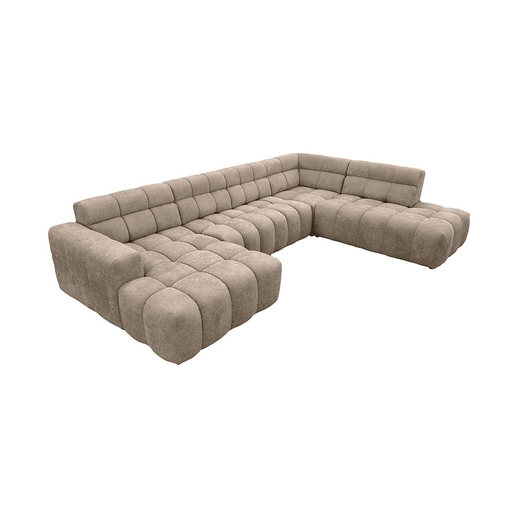  Hoekbank Luna - Taupe - Toro - U-Bank Rechts afbeelding 4