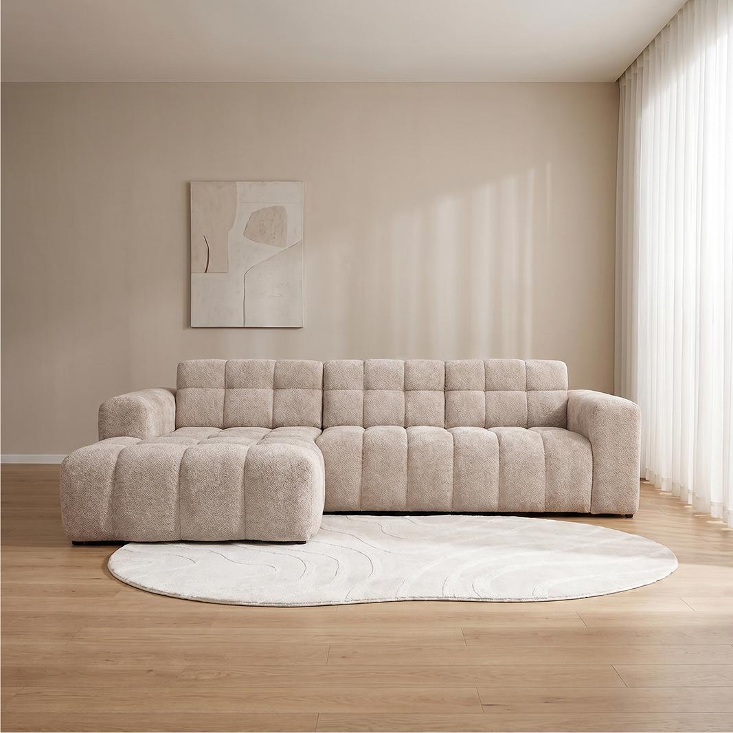  Hoekbank Luna - Naturel - Toro - Loungebank Links afbeelding 1