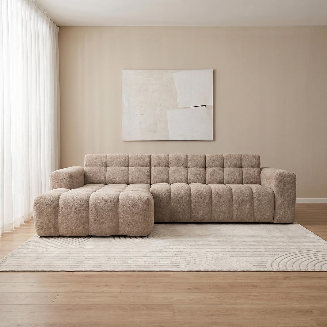  Hoekbank Luna - Taupe - Toro - Loungebank Links afbeelding 1