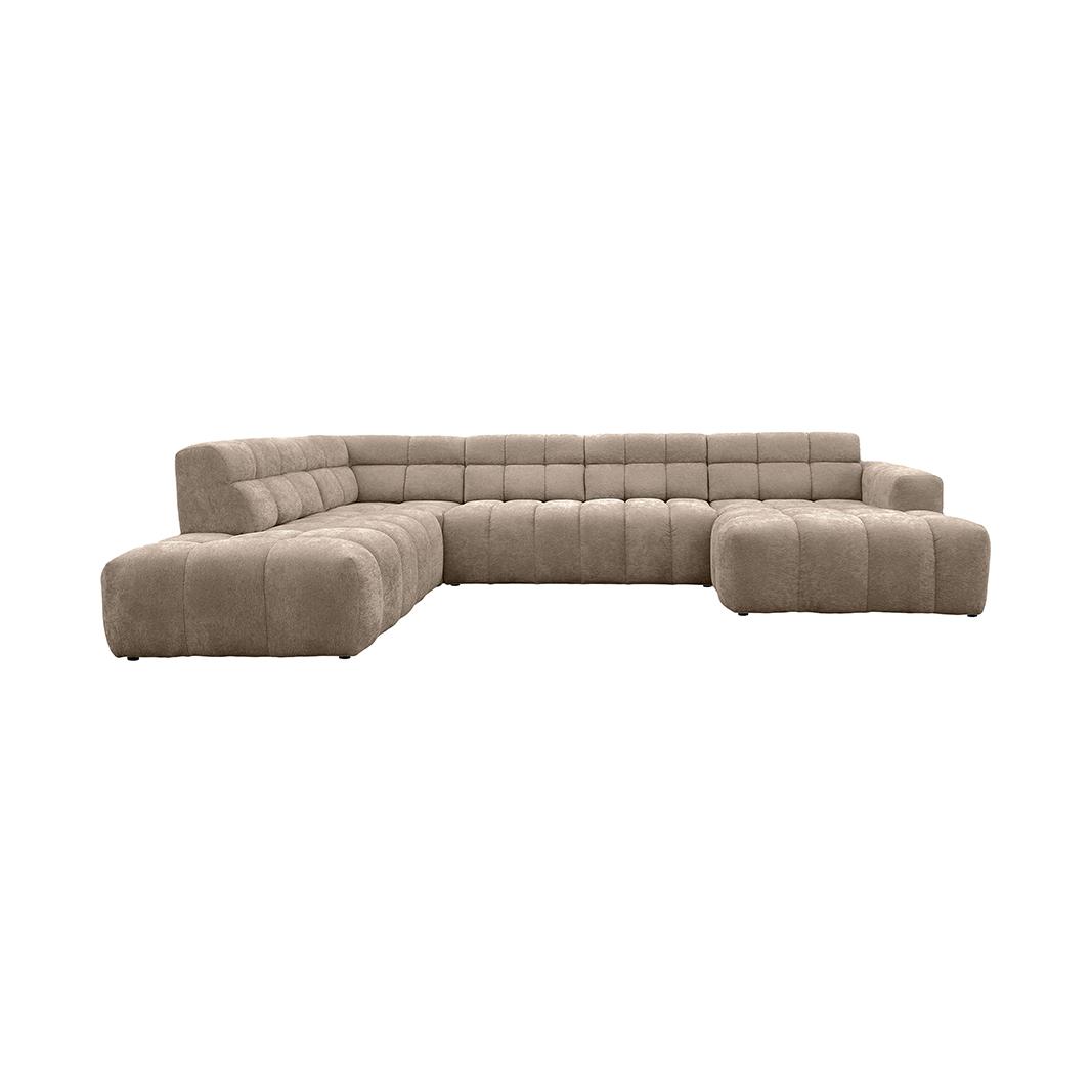  Hoekbank Luna - Taupe - Toro - U-Bank Links afbeelding 2